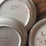 Lot 6 assiettes grès chardon Sarreguemines