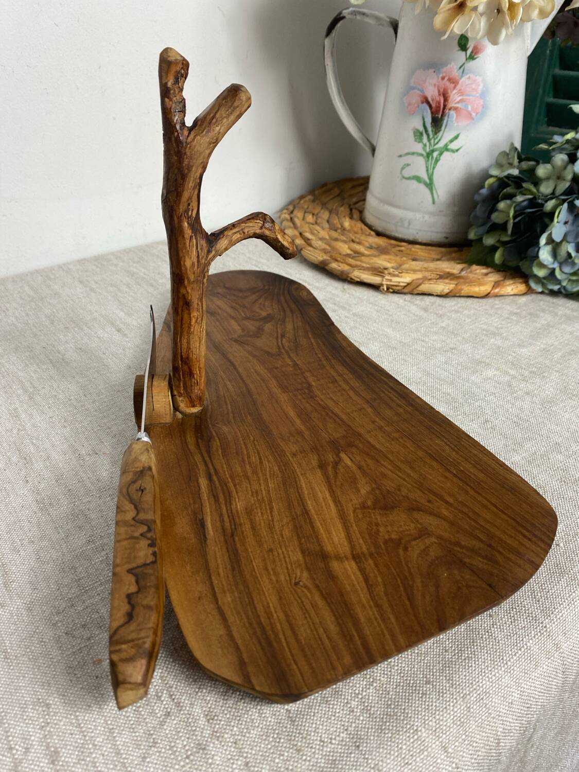 Olive wood cheese board