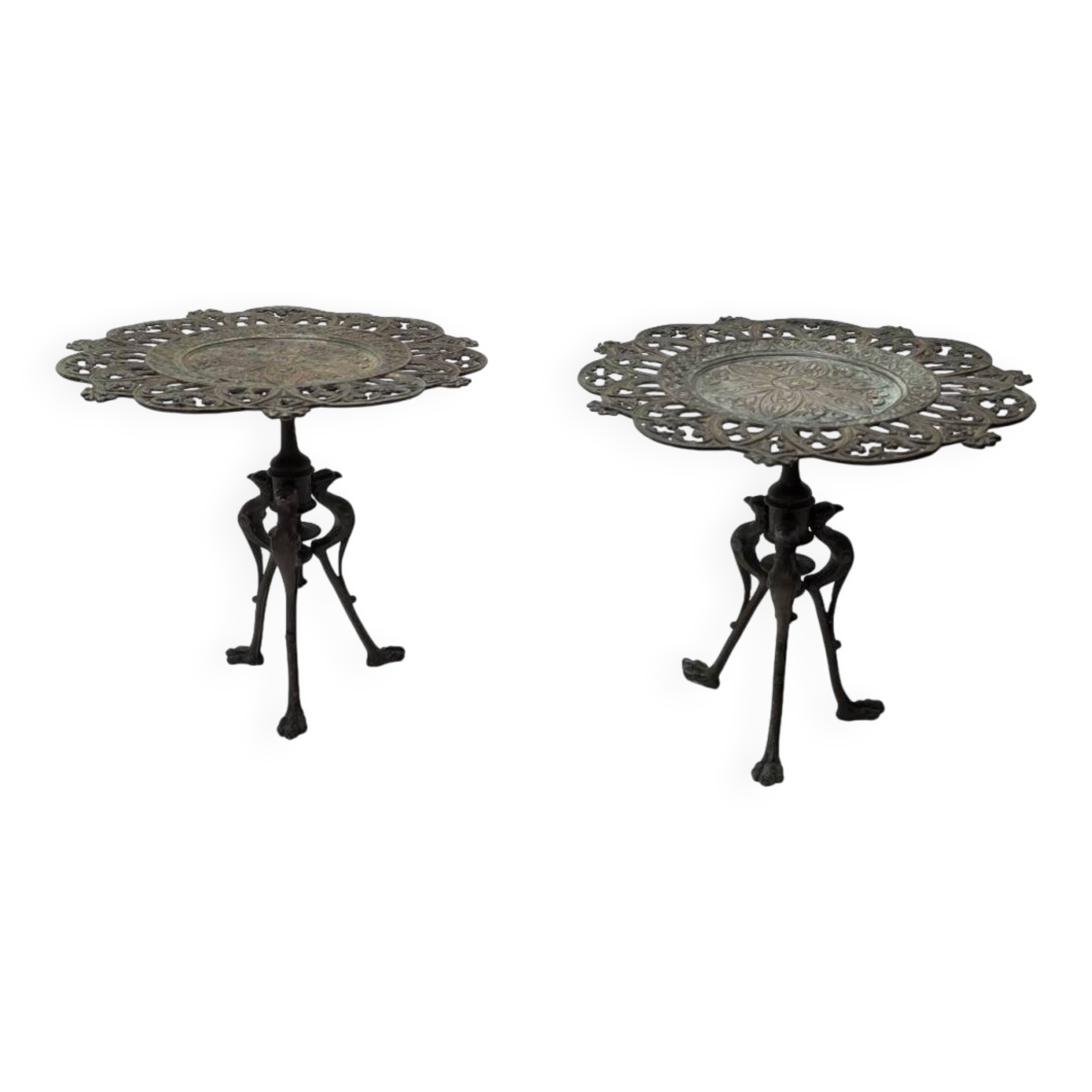 Set Of 2 Bronze Gothic Tazzas, 1950s