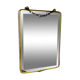 Old barber mirror in brass and beveled glass