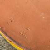 Fire-earth glazed ceramic salad bowl