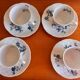 Set of 4 cups and 4 saucers limoges porcelain bernardaud