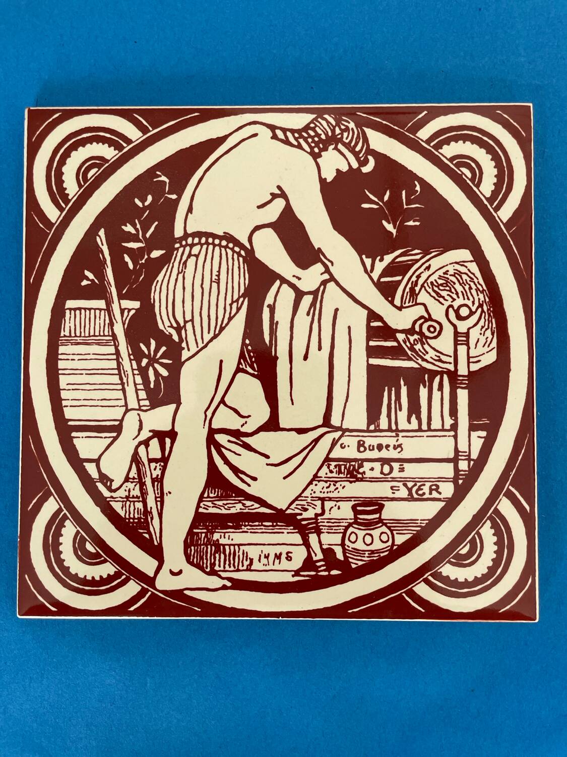 Set of 6 John Moyr Smith 15×15cm tiles – collector's items
