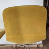 Set of 2 mustard chairs with chrome legs Made in Italy