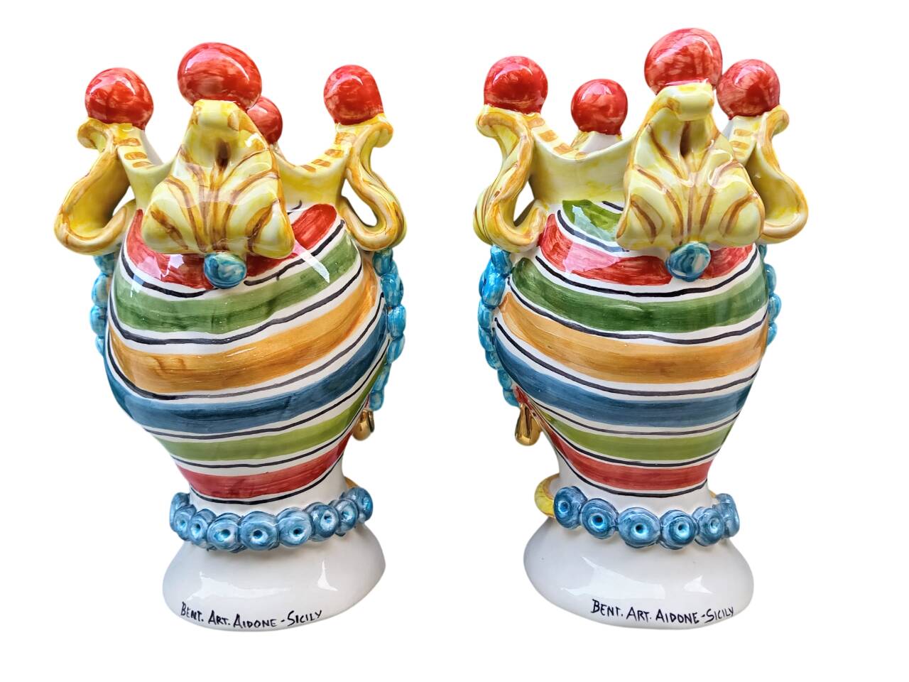 Teste di moro siciliane in ceramica