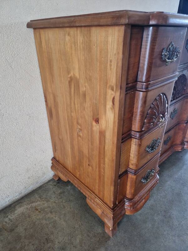 Double drop-leaf commode - Chippendale, Mahogany - Cherry wood