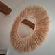 Miroir raphia fait main, création artisanale