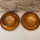 Pair of antique cups + saucers st clement ceramic brown vintage #b615