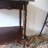 Rolling service with wooden drawer
