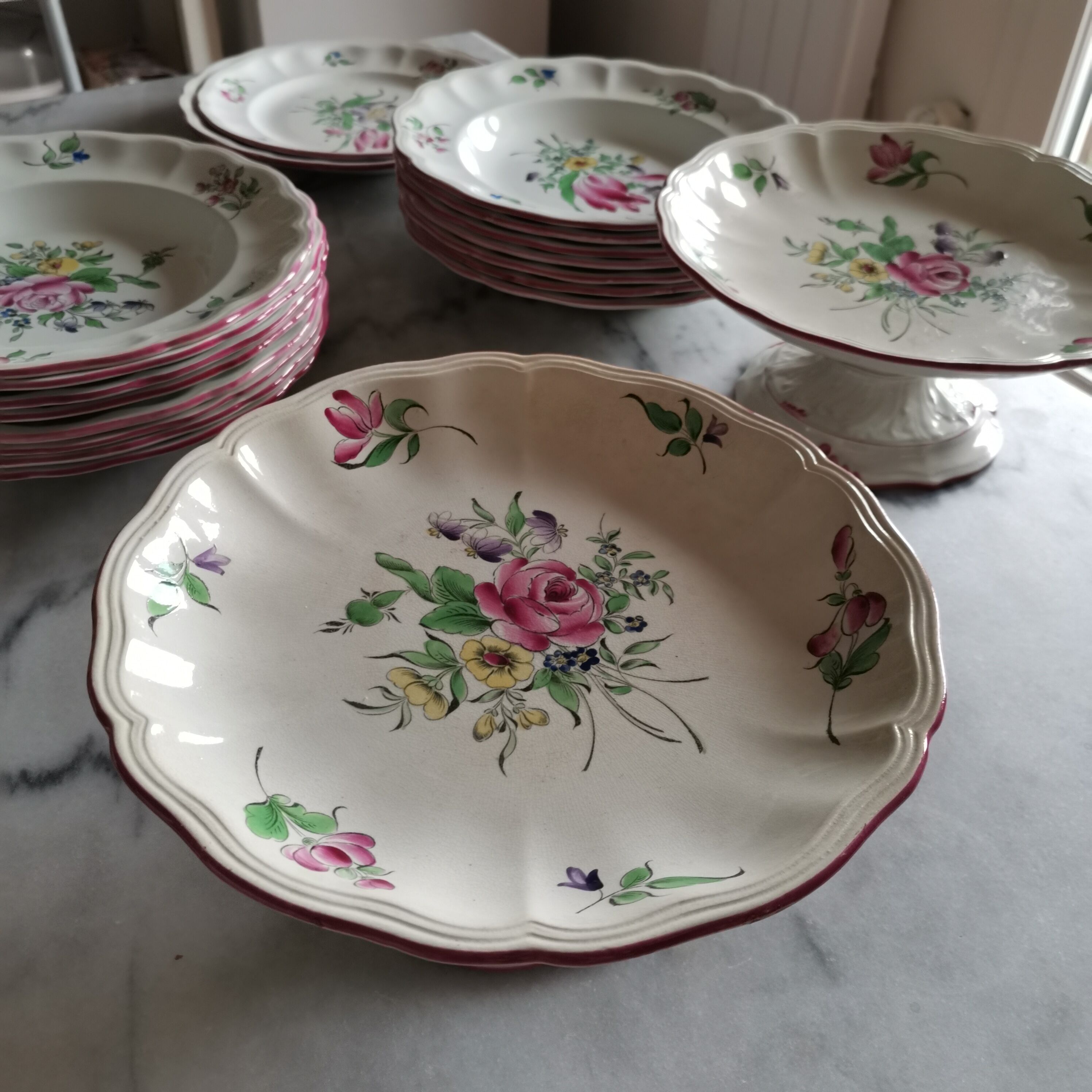 Kg Lunéville France Half-Porcelain Pieces