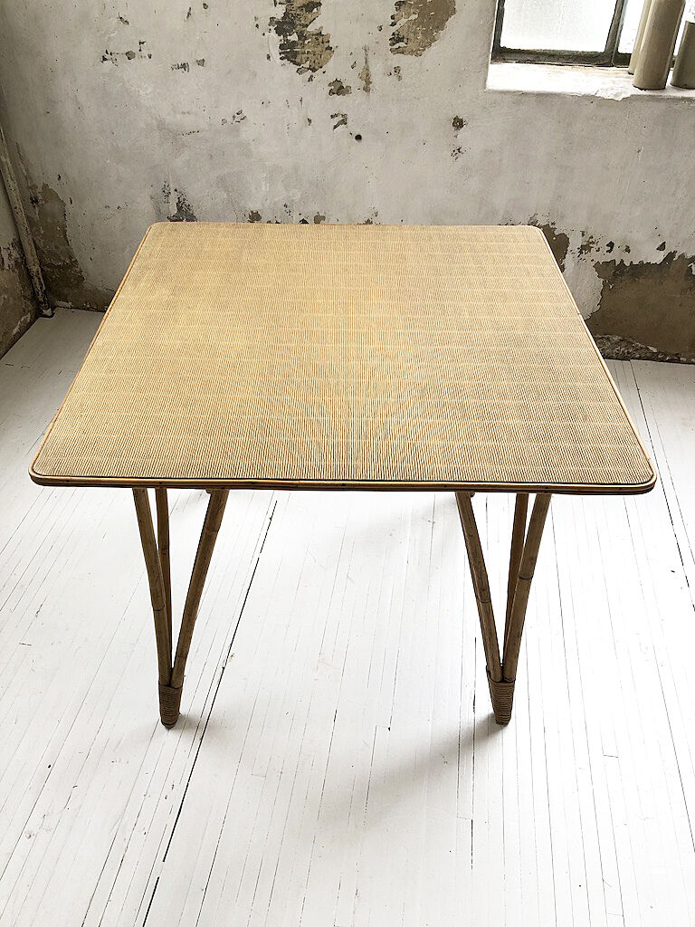 Vintage rattan meal table