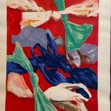 Original silkscreen print signed Massimo Greco, Nodi, numbered 51/100