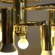 Brass suspension Mid-century 10 arms by Honsel Leuchten
