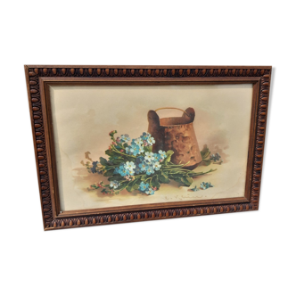 Myosotis flower painting