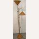 Bamboo rattan and brass pencil or split reed floor lamp, Italy 1980s
