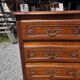 Curved commode in Louis XV style made of cherry wood.