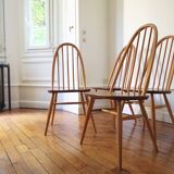 4 Ercol chairs natural wood