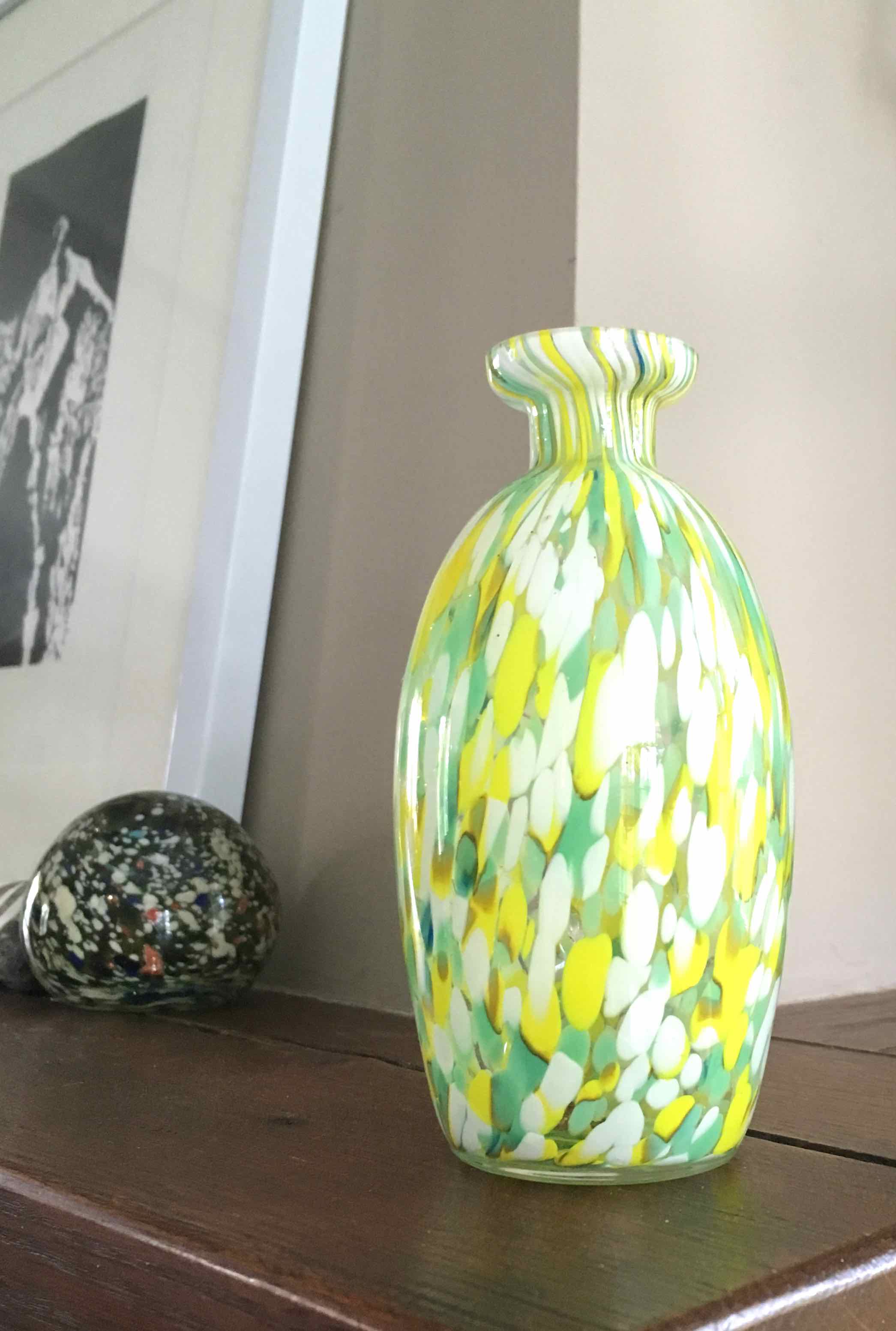 Speckled glass bottle 1930