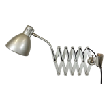 Grey industrial scissor wall lamp from erpe, 1960s