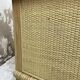 Pair of travertine bedside and rattan palm tree "vivai del sud"