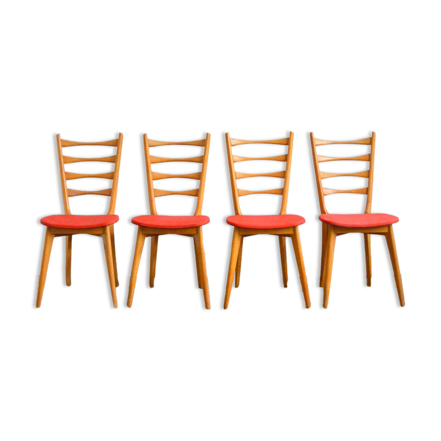 Suite de 4 chaises vintage 1960s