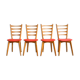 Suite de 4 chaises vintage 1960s
