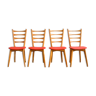 Suite de 4 chaises vintage 1960s