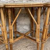 Set of four rattan stools