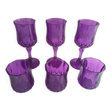 Verres Cristal d’Arques Longchamp violet