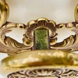Bronze Coat Rack and Wall Shelf, Vintage, Louis XV Style