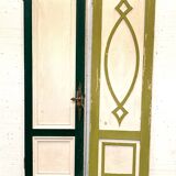 Double separation doors in 19th century patinated solid fir