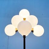 German brass floor lamp in Space Age style from the mid-century by Kaiser Leuchten, 1960s.