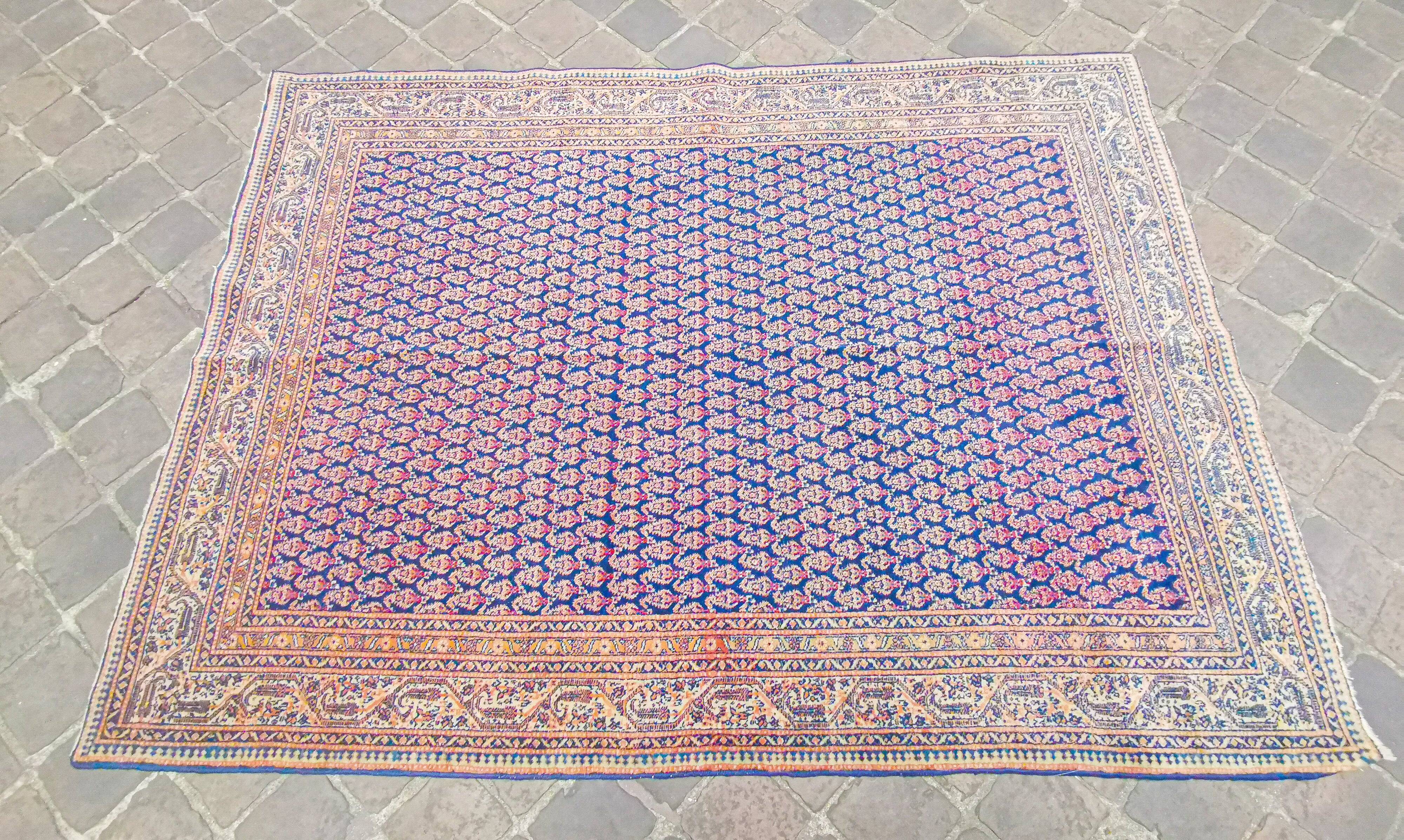 Ancient handmade Persian Oriental rug Myr 1.90 x 1 .40 m
