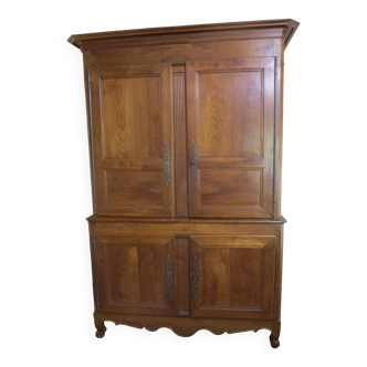 Buffet vaisselier noyer style Louis XV