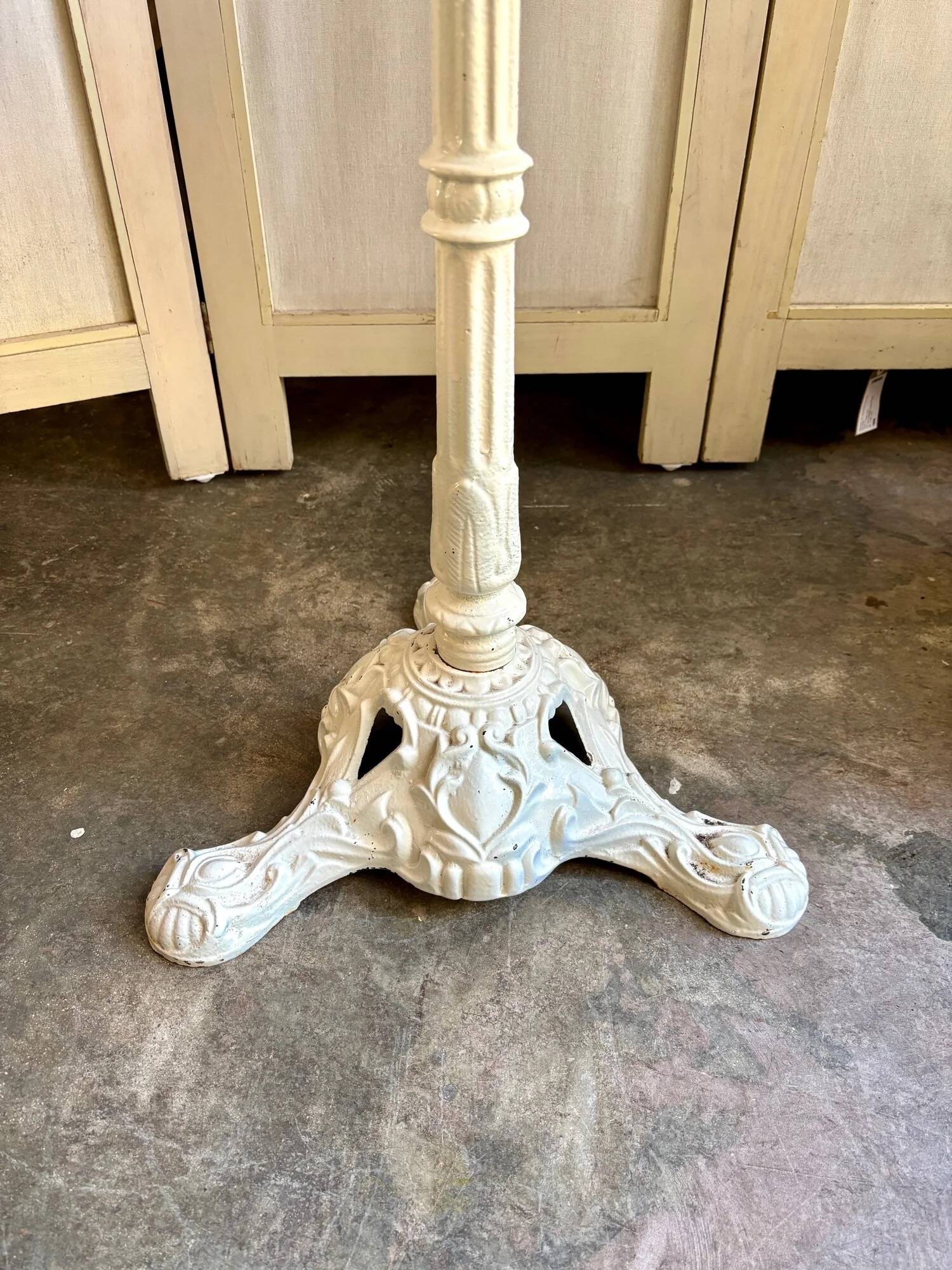 Cast iron and beige melamine bistro table ⌀ 60 cm