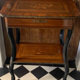 Napoleon 3 marquetry and bronze side table