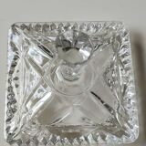 Beautiful Vintage sugar bowl square crystal shape. Cross patterns, diamonds, scales