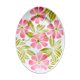 Dish digoin sarreguemines with pink and green ceramic flowers - old-retro -kitchen