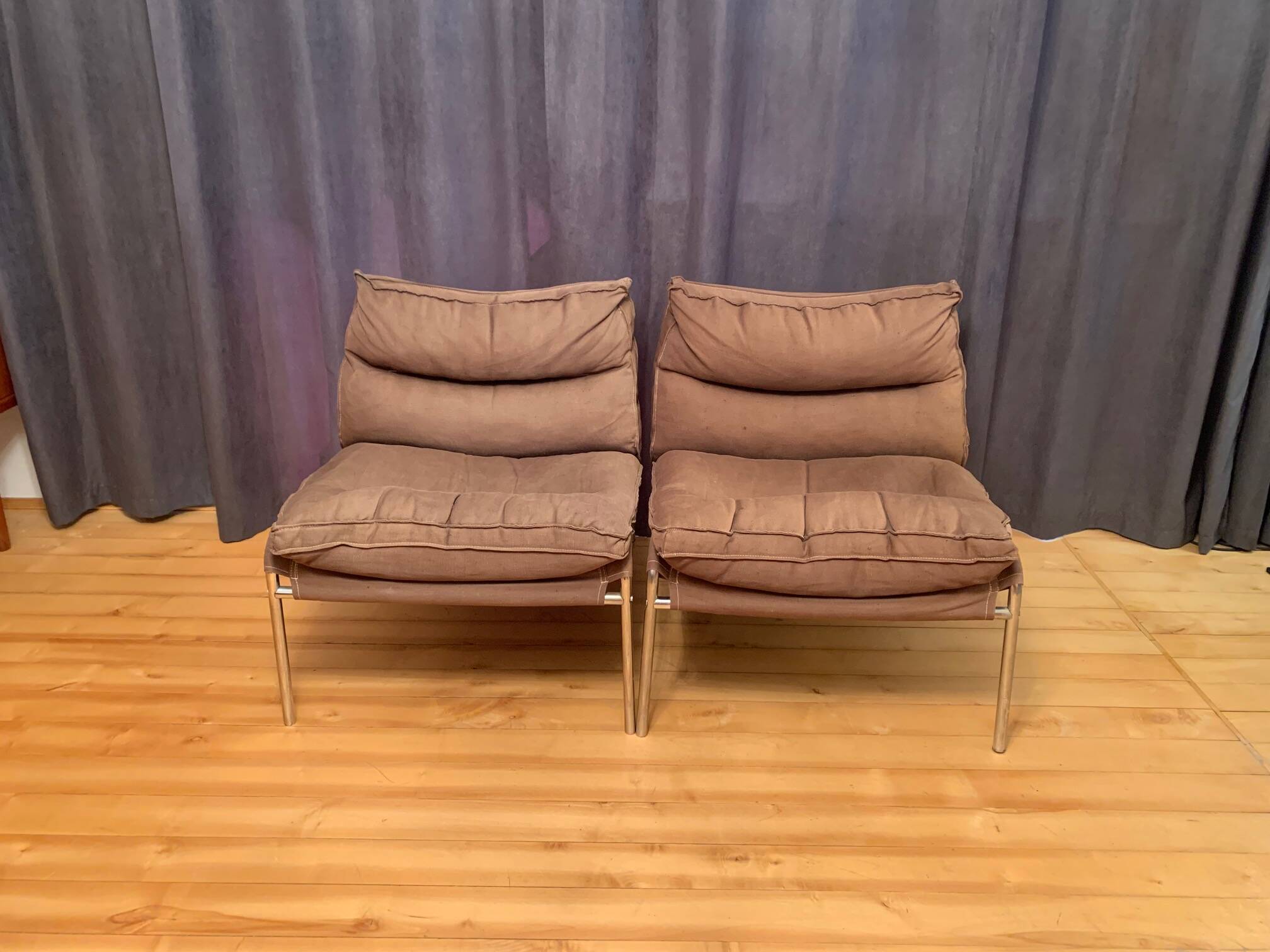 Gillis Lundgren easy chairs, Ikea, Sweden, 1970s