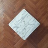 Vintage Carrara marble coffee table