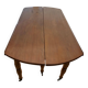 Round mahogany folding and extendable table