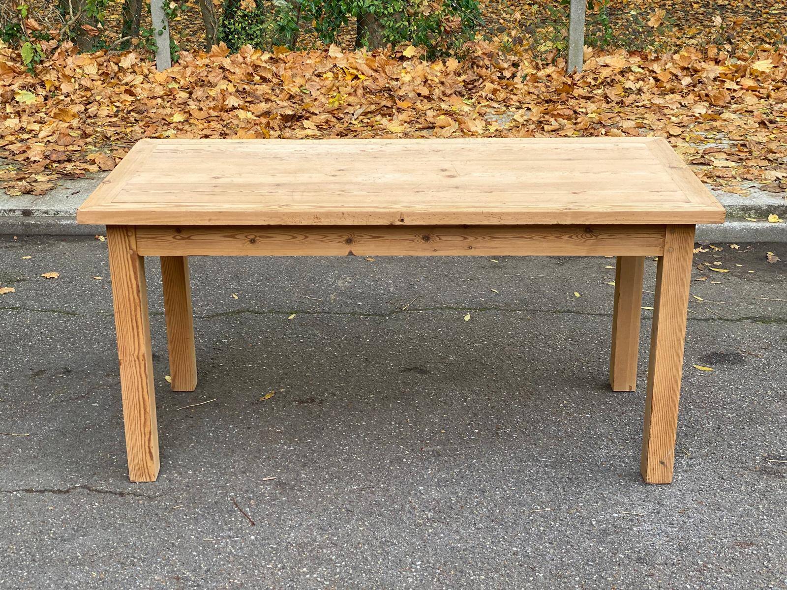 Renovated solid wood farmhouse dining table, 150cm