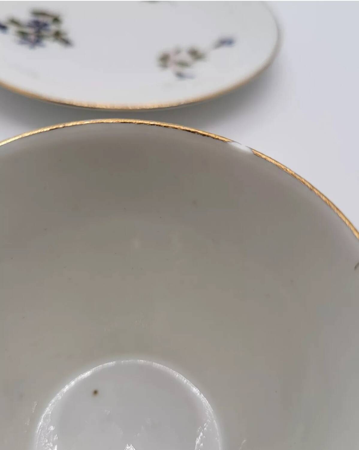 Porcelain Coffee Mug with Cornflower Decor