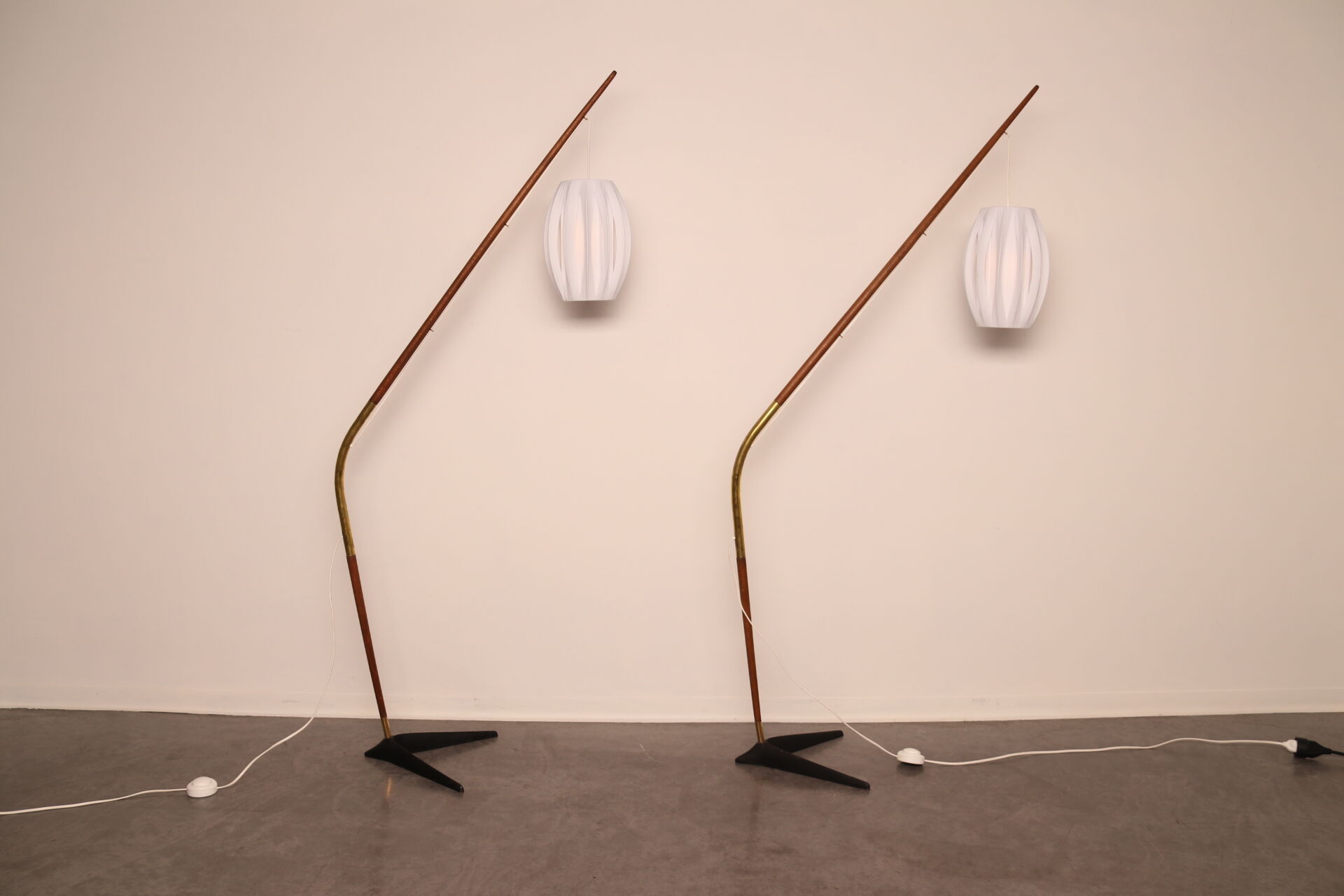 Floor lamp 'Fishing Pole' by Svend Aage Holm Sorensen - Denmark - 1950's