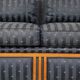 Schuitema Art Deco design 2.5 seater sofa with fabric upholstery