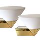 Brass and opaline wall lamp Limburg Germany 1970