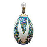 Charles Catteau vase lamp, Boch La Louvière, art deco ceramic