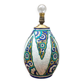 Charles Catteau vase lamp, Boch La Louvière, art deco ceramic