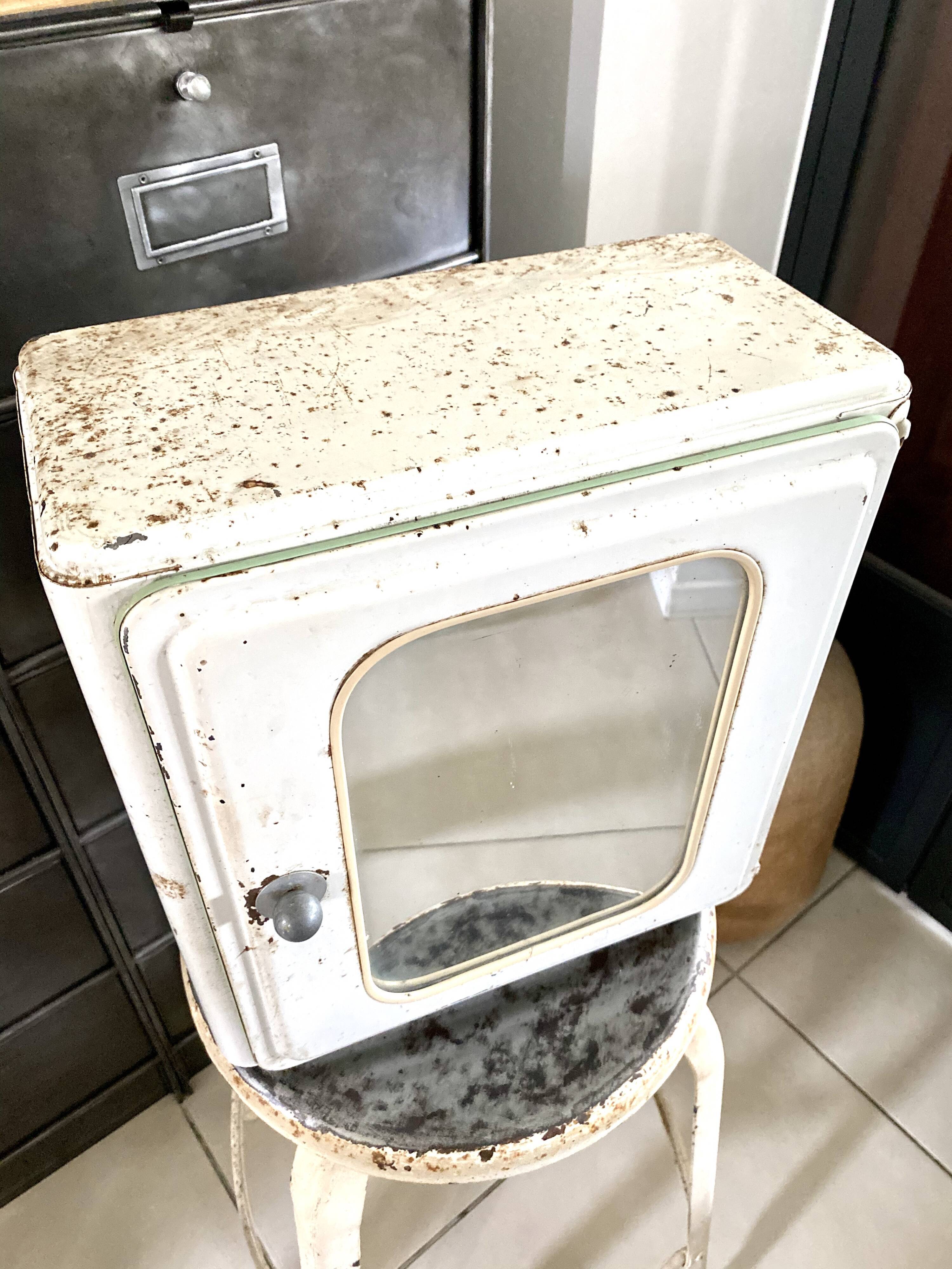 Vintage metal medicine cabinet