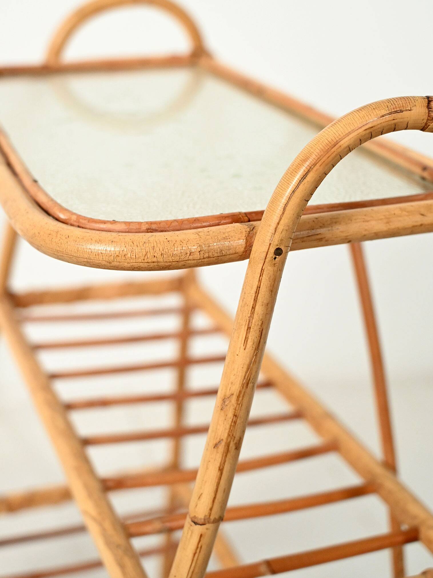 Scandinavian Bamboo Magazine Rack, 1960s